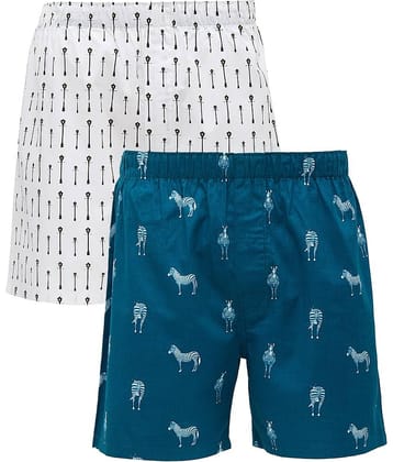 XYXX Pack of 2 Cotton Boxers For Men's ( Multi )
