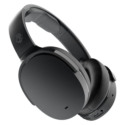 Skullcandy Hesh ANC Wireless Bluetooth Over-Ear Headphones with Mic, 100 dB Active Noise Cancellation, 40mm Drivers, 22Hr Battery + Rapid Charge, Foldable Noise Cancelling Headphones – Black Black / 21.8x20.7x8.5