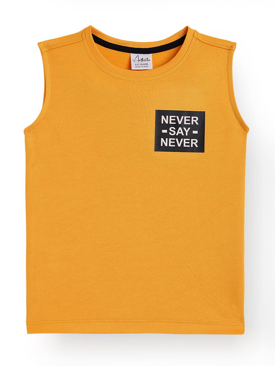 NEVER SAY NEVER SPORTY SLEEVELESS T-SHIRT - YELLOW-8-9 YEARS / 1N / YELLOW