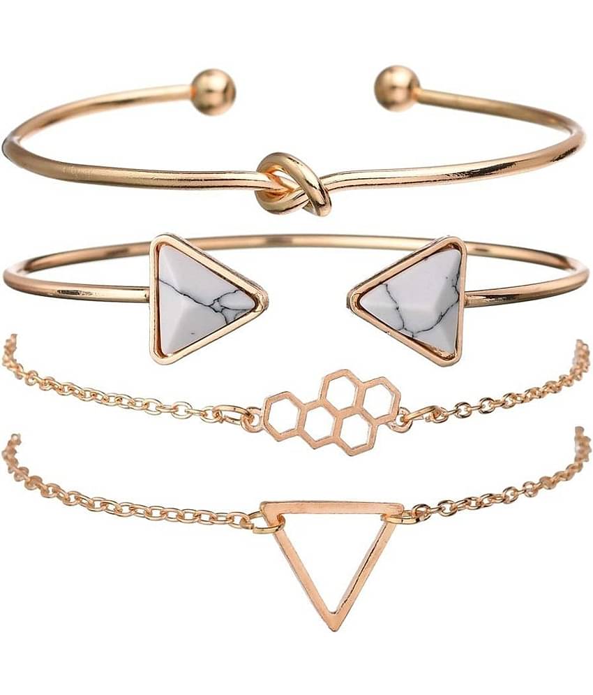 FASHION FRILL - Gold Cuff ( Pack of 4 )