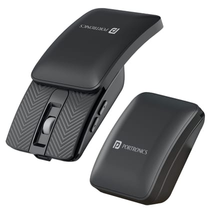 Portronics Toad Fold, a versatile computer accessory and gaming mouse - Black