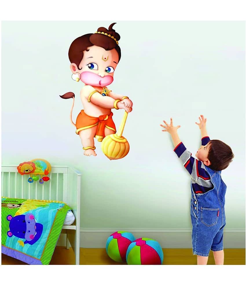 Decor Villa BAL HANUMAN Religious & Inspirational Sticker ( 30 x 58 cms )