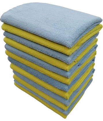 SOFTSPUN Microfiber Cleaning Cloths, 12 pcs 40x40cms 280GSM Multi-Color. Highly Absorbent, Lint and Streak Free, Multi - Purpose Wash Cloth for Kitchen, Car, Window, Stainless Steel, Silverware.