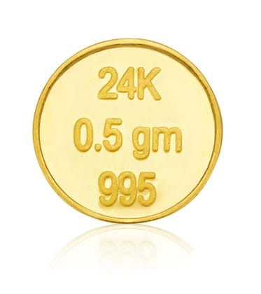 Dvara SmartGold Round Gold Coin (24K) 0.50 Gms