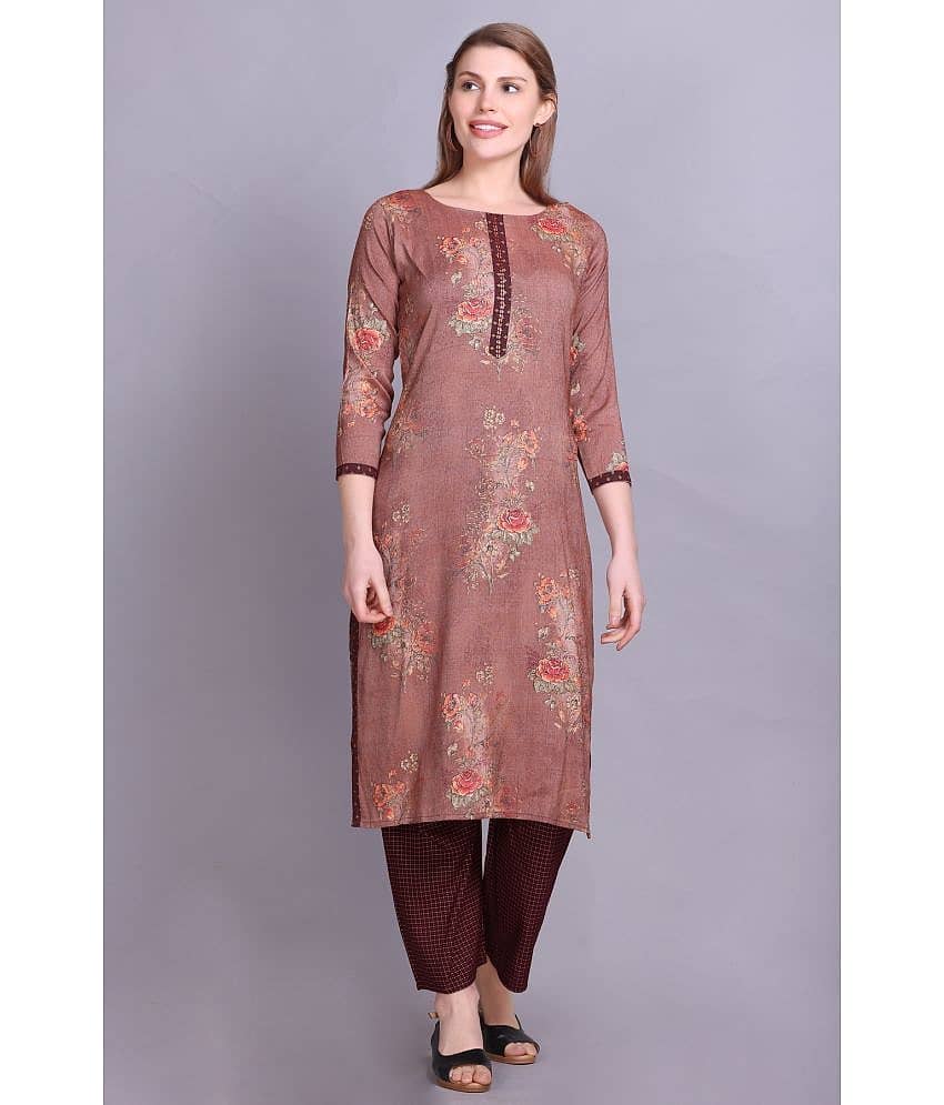 ELTHIA - Multicoloured Cotton Women's Straight Kurti ( Pack of 1 )