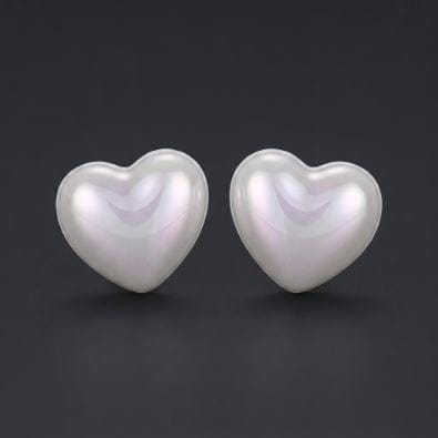 Heart Pearl Studs | Gold-Tone Anti-Tarnish Imitation Jewellery - Earrings | Buy online on ZillyBuy