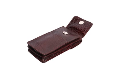 Double Pocket Leather Mobile Bag | Compact Phone Pouch
