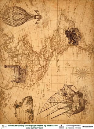 Brand Zero Premium Quality Decoupage Paper Pack of Two - Design Code: BZPQDP10236