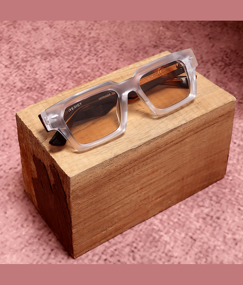 RESIST EYEWEAR White Rectangular Sunglasses ( Pack of 1 )