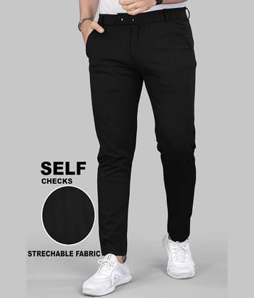 INDICLUB Regular Flat Men's Trouser - Black ( Pack of 1 )