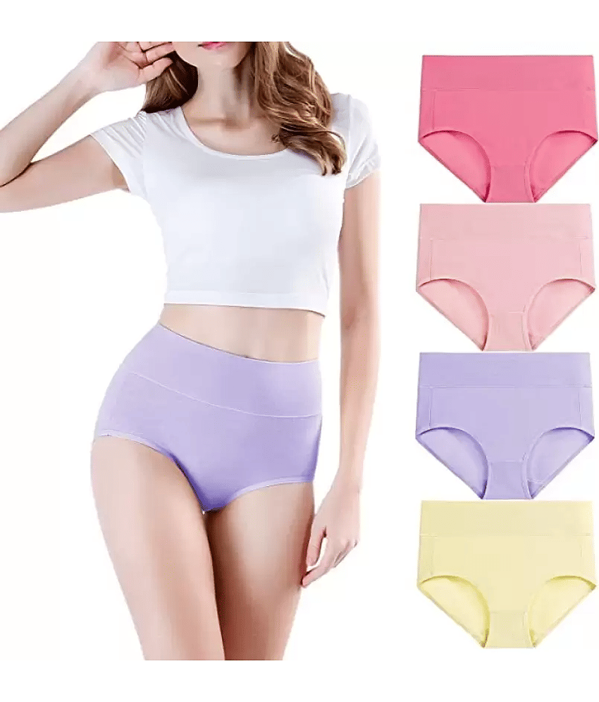 Louis Craft Cotton Lycra Hipster ( Multicolor2 , Pack of 4 )