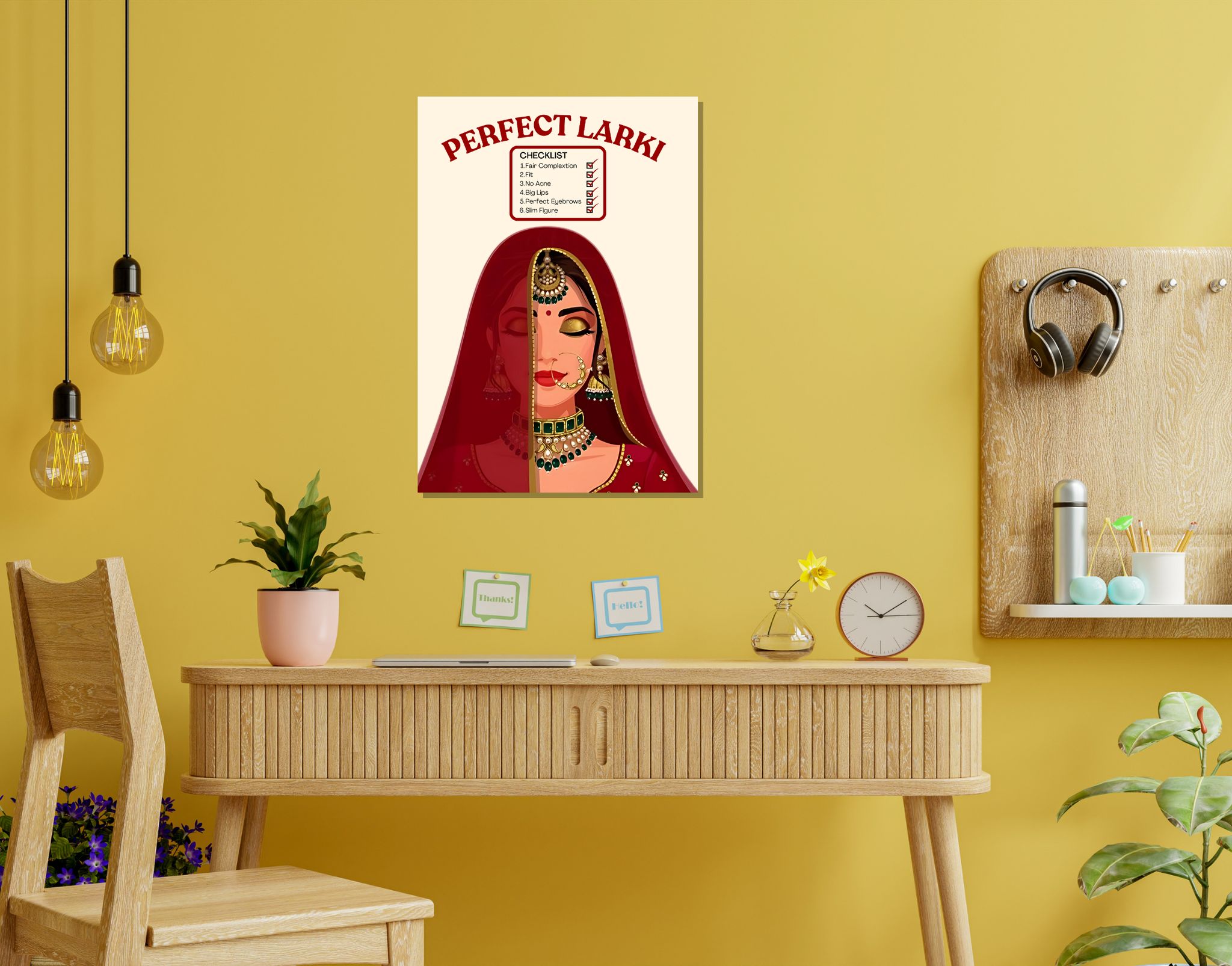 "PERFECT LARKI-WOMEN EDITION"- Shiny & Sturdy Metallic Poster  Art That Pops & Sticks (Literally!)-A3