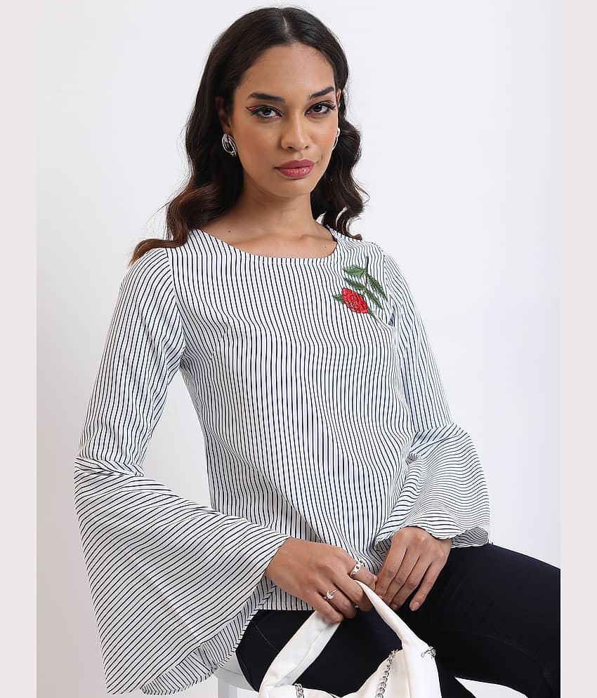 Tokyo Talkies Women's Polyester Regular Top ( Multicolor )