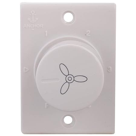 Anchor by Panasonic 14502 Polycarbonate Penta Step Fan Regulator Socket (White) PACK OF 3