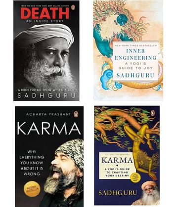 ( Combo of 4 books ) Karma: Why Everything You Know & Inner Engineering & Death & Karma A Yogi's