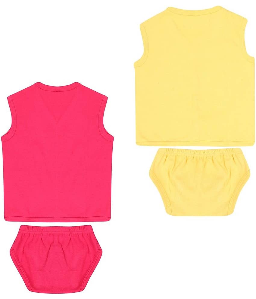 Dongli Pack of 2 Unisex for Baby 100% Cotton ( Multi )