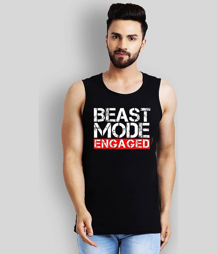 Leotude Pack of 1 Cotton Blend Regular Fit Men's T-Shirt ( Black )