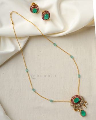 Gold Polish Silver Necklace CHN1750
