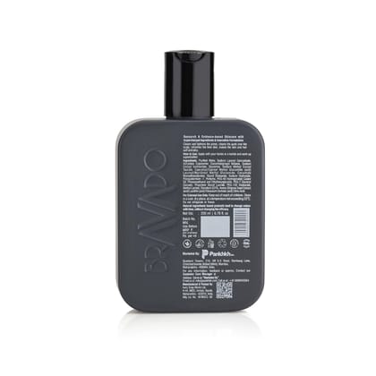 BRAVADO All Rounder Head to Toe Body Wash | 3-in-1 Gentle Formula for Hair, Body & Face | Deep Cleansing & Hydrating with Black Oat & Lecithin | Exfoliating Body Wash, Shower Gel, Foamy Lather | 200ml