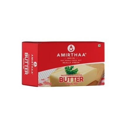 Amirthaa Unsalted Butter, 100 gm