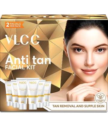VLCC 1 VLCC Anti Tan Single Facial Kit 1 Time Use Facial Kit For All Skin Type Cucumber 60g ( Pack of 1 )