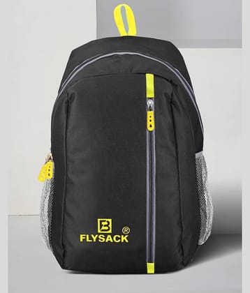 FLYSACK Black PU Backpack ( 22 Ltrs )