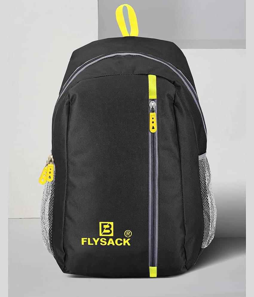 FLYSACK Black PU Backpack ( 22 Ltrs )