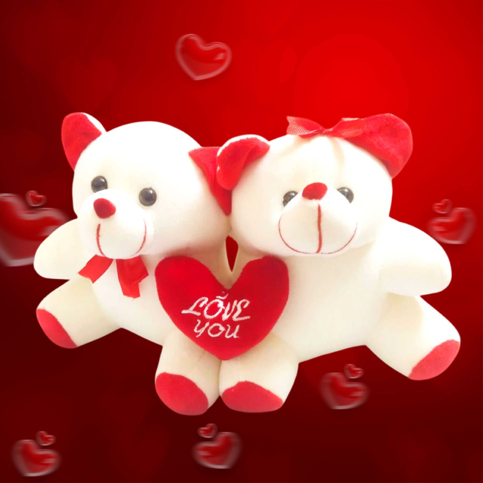 PlayMagic Teddy Bear with Heart - 25 cm