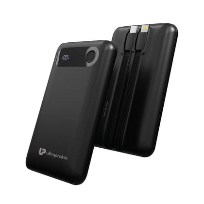 Ultra-Slim & compact Power Bank with Type C & iPhone Cable UM1127BLK Ultra-Slim & compact Power Bank with Type C & iPhone Cable UM1127BLK - Default Title