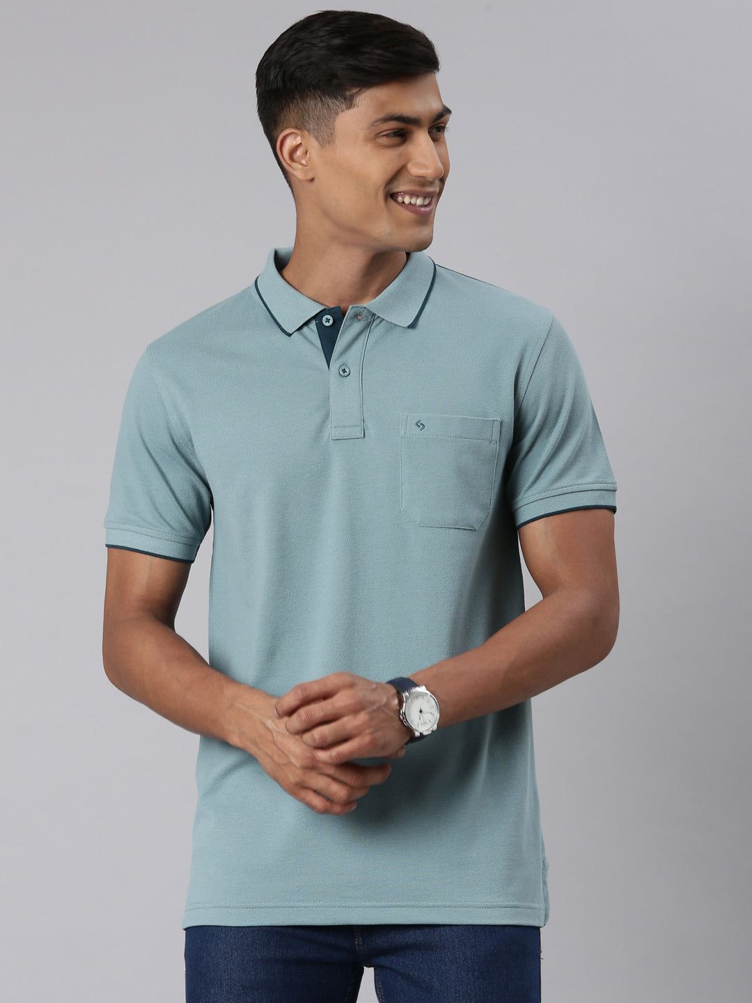 Classic Polo Men's Polo Neck Half Sleeve Slim Fit Cotton T Shirt | TOY-NOVA-LAGOON SF P