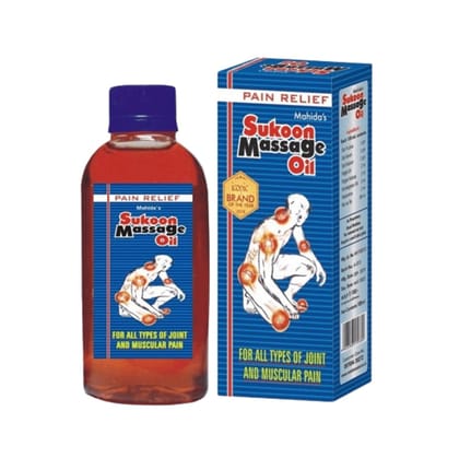 Mahida Blue Sukoon Massage Oil For All Types of Joint and Muscular Pain-200 ml
