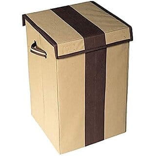 Aronkart Creation Non Woven Foldable 68 Ltrs Laundry Bag Handle for Washing Clothes Brown (Pack of 1)