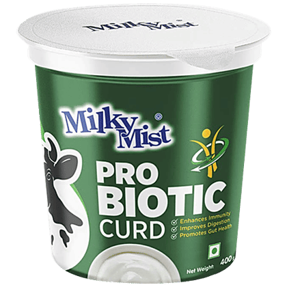 Milky Mist Probiotic Curd - Great Source Of Calcium, Enhances Immunity, Aids In Digestion, 400 g Cup