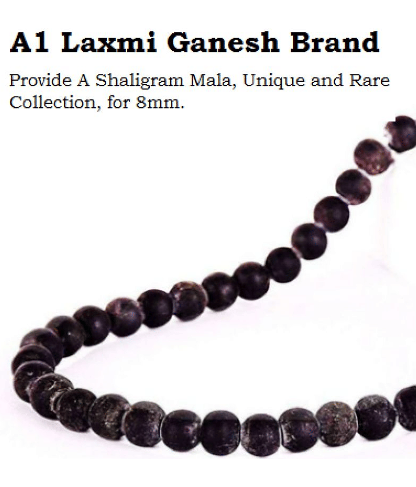 Shaligram Mala, A1 Unique Quality and Rare Collection, 8mm A1 Laxmi Ganesh Brand…