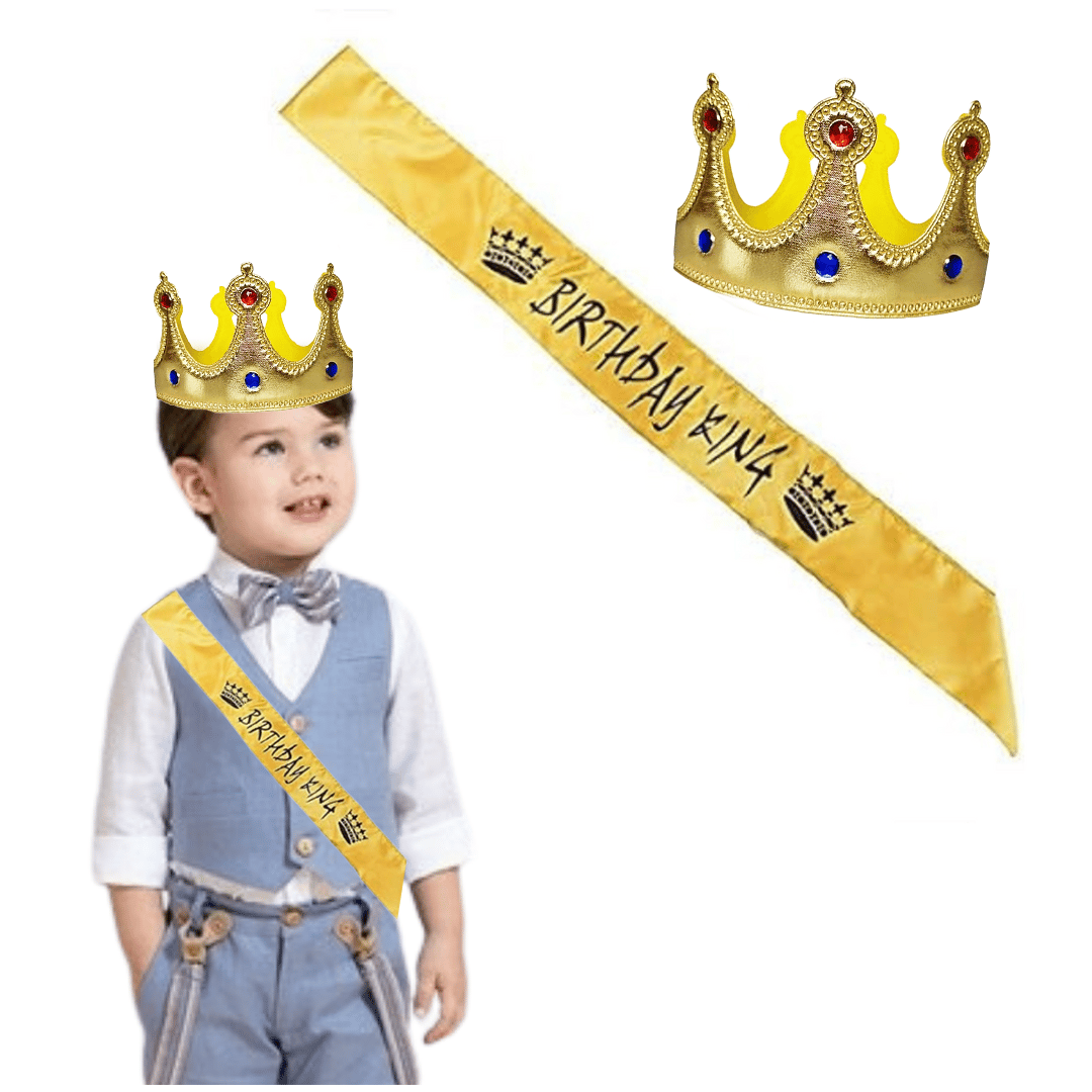 Birthday king combo, birthday king sash and crown