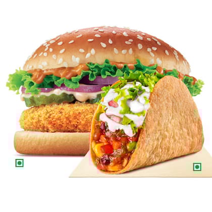 Veg Whopper Jr + Crunchy Veg Taco,