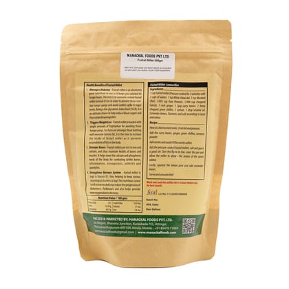Foxtail Millet | Whole Grain 500g | Natural & Unpolished | Gluten-Free Superfood | High in Fiber & Protein | 500g