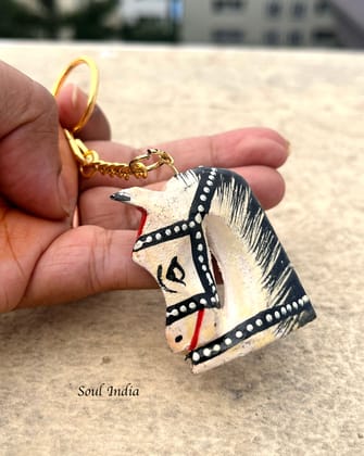 Handcrafted Wooden Keychain - Kondapalli Art