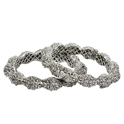 Handcrafted Traditional Rajasthani Silver-Plated Ethnic Kada