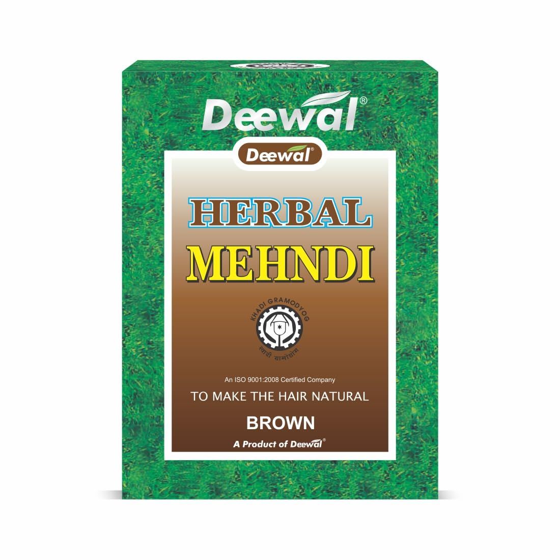 Deewal Herbal Khadi Mehndi for Unisex, 160g - Brown (Pack of 2) Deewal Herbal Khadi Mehndi for Unisex, 160g - Brown (Pack of 2) - Brown / 80 g (Pack of 2)