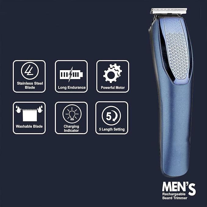 AT-1210 Premium Beard Trimmer with Adjustable Comb Settings