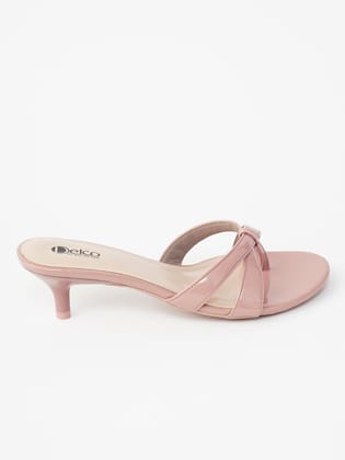 Delco Slip-On Kitten Heels-Beige / 40
