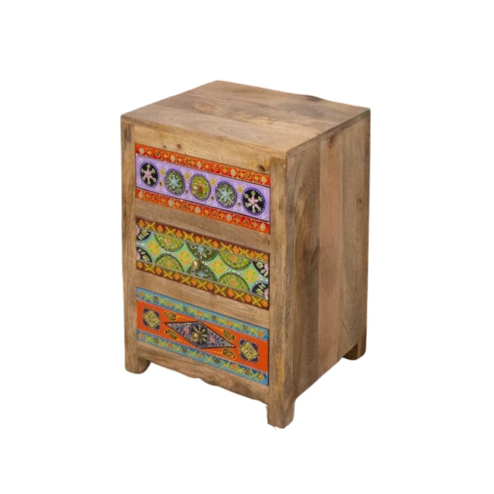 Wood Painted Bedside Desk Dressers Cabinet