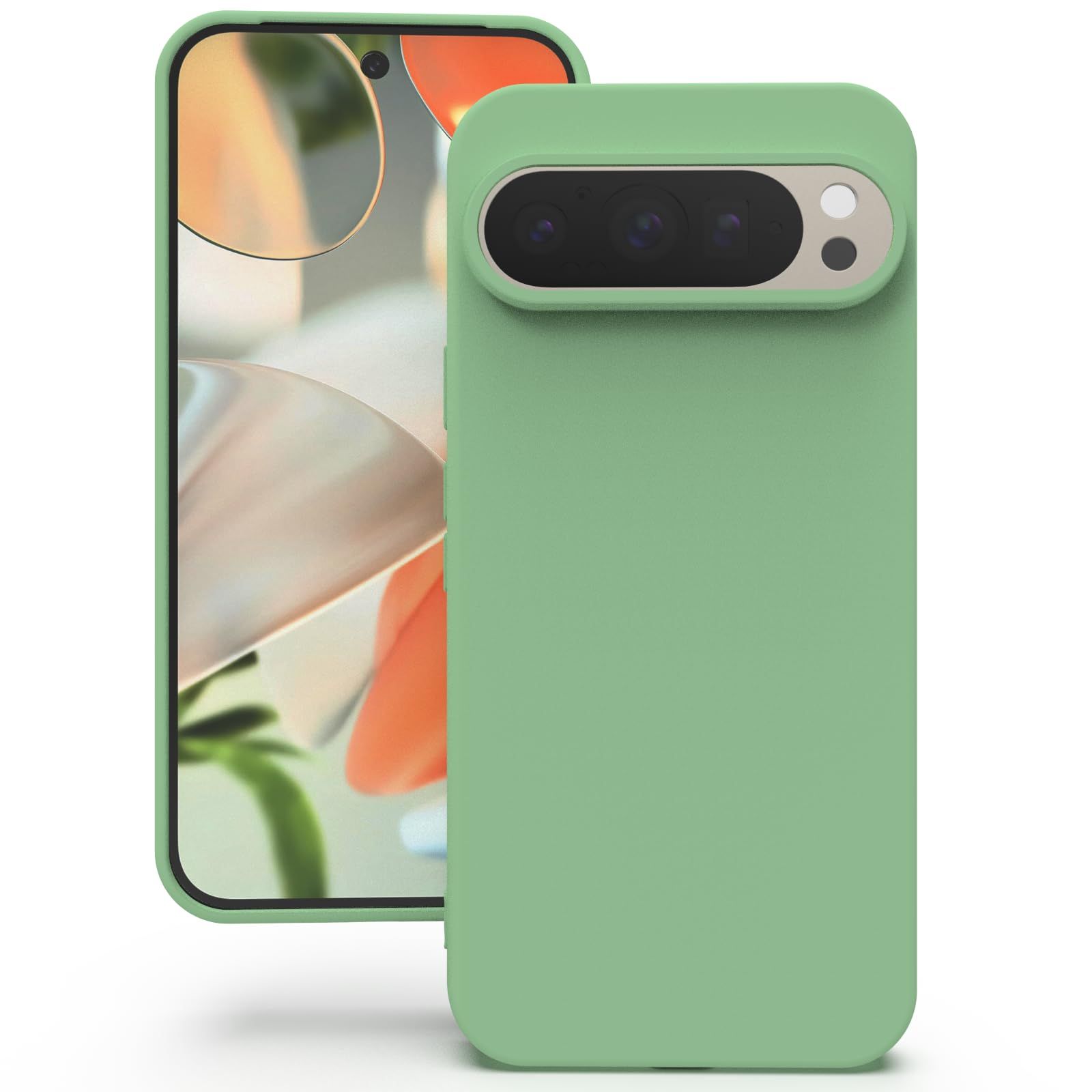 YATWIN Silicone Back Case for Google Pixel 9/9 Pro, Soft-Touch Phone Back Cover for Google Pixel 9/9 Pro - Mint Green YATWIN Silicone Back Case for Google Pixel 9/9 Pro, Soft-Touch Phone Back Cover for Google Pixel 9/9 Pro - Mint Green - Mint Green / Goo