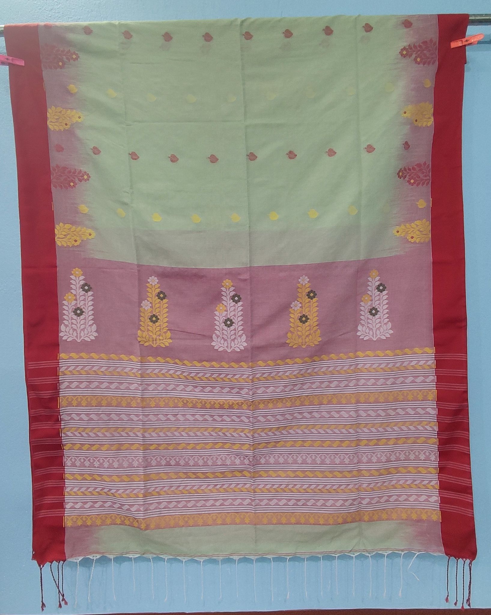 Bengal Mixed Cotton Gas Mercerised Tangail Saree