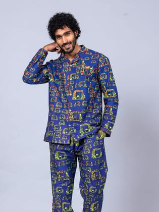 Men's Cotton Night Suit | Autorickshaw-S