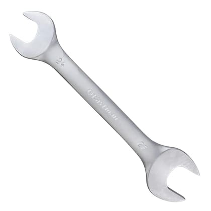 Eastman Doe Jaw Spanners - Crv Set Of 12Pcs, Kit-02-121M, Chrome Vanadium Steel, Chrome Plated, Chrome Finished Double Sided Open End Wrench, Wrench Set Tools (E-2002)