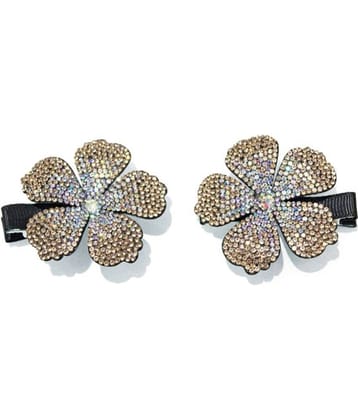 La Belleza - Brown Women's Hair Clip ( Pack of 2 )