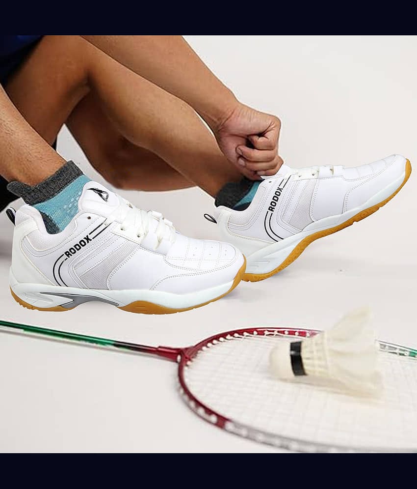 RODOX Badminton Shoes Non-Marking White Male
