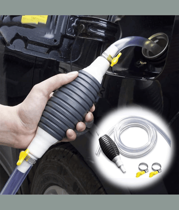 Manual Hand Siphon Pump with Flexible Hose for Water, Fuel, Aquarium, Gasoline, Diesel & Oil Transfer